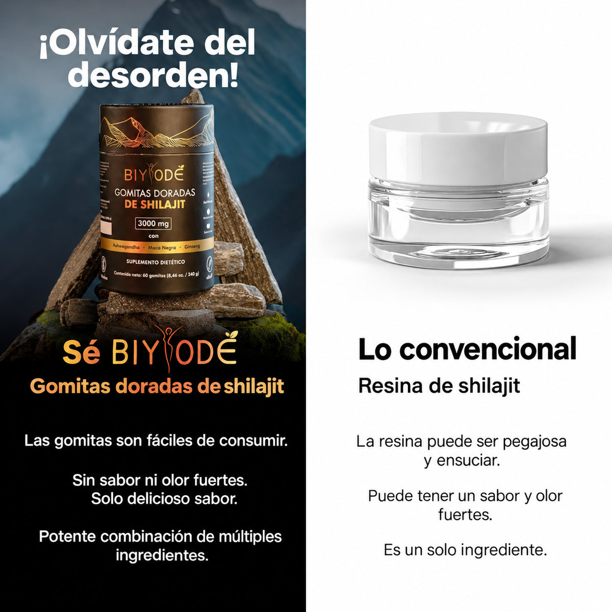 Shilajit Gold Gummies | Más ganas, más ánimo y más cercanía con tu pareja